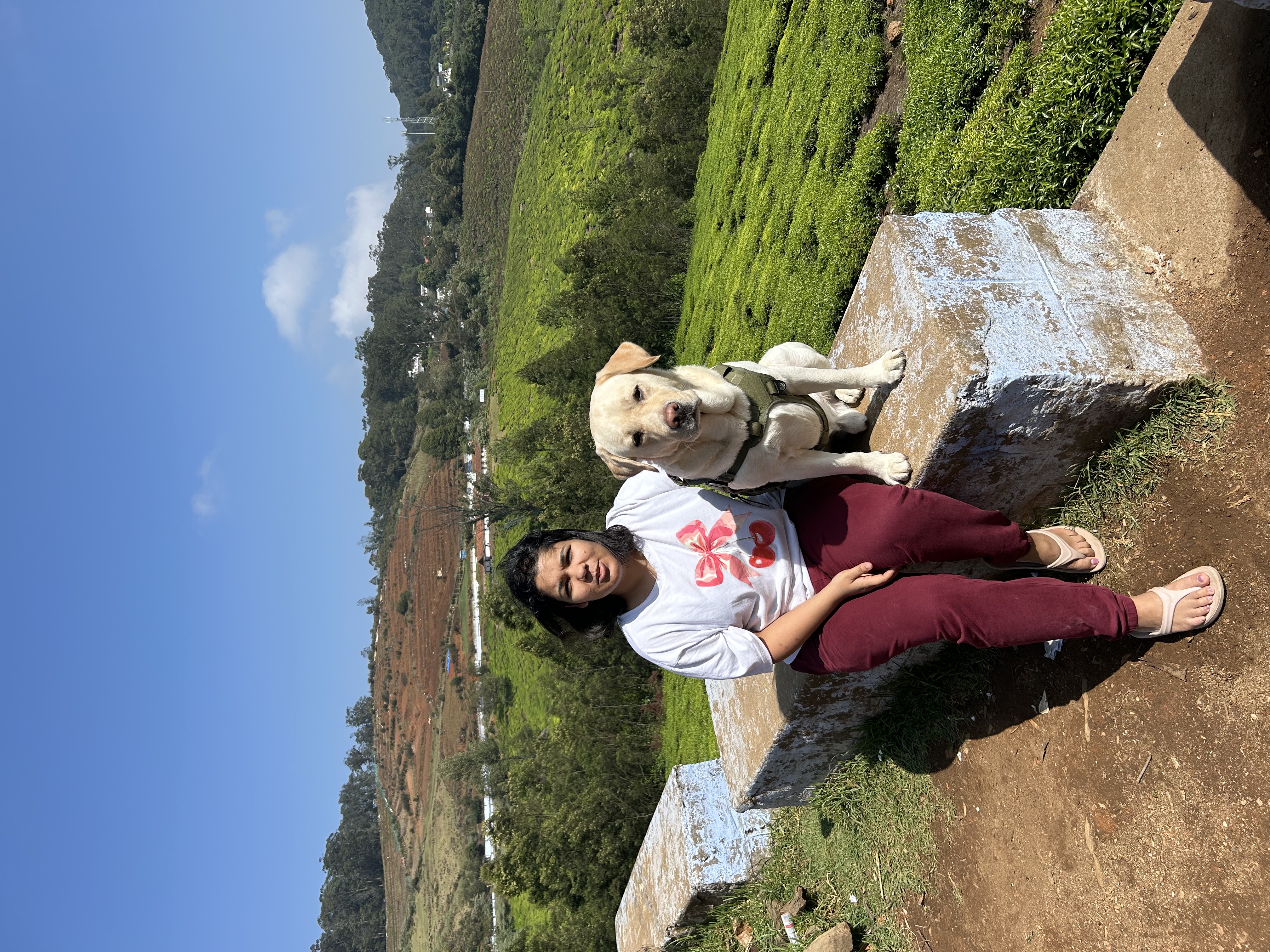 Garvika with her dog, Dodo