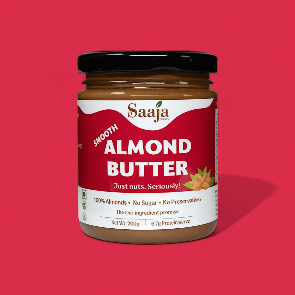 Saaja smooth almond butter, 200 g